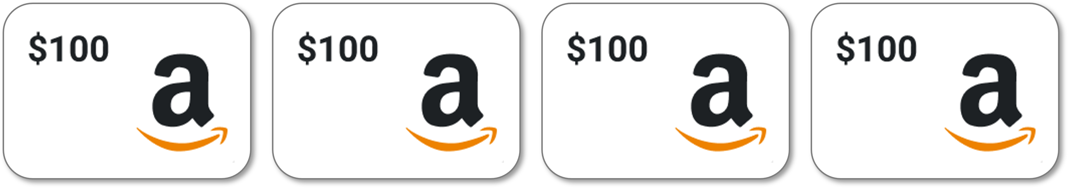 chance to win one of four Amazon gift cards